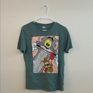 Old Navy Green Cartoon Graphic Tee